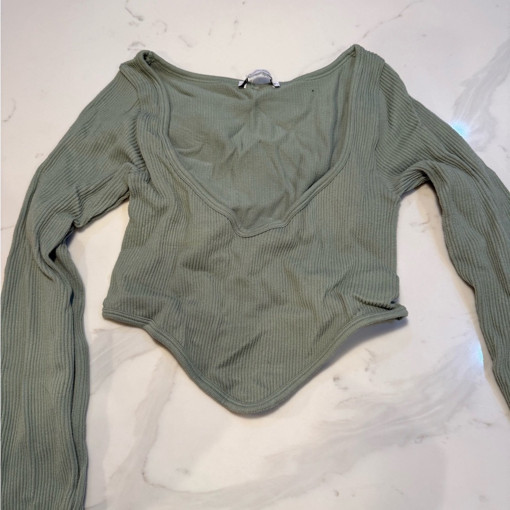ZARA Ribbed Cropped Going-out Top